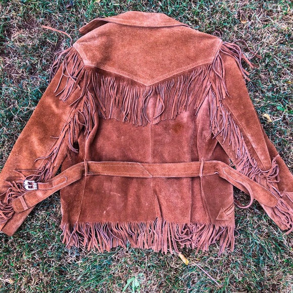 Vintage leather fringe jacket - Picture 5 of 8